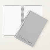 Cahier à spirale gris format 5.5x8.5 pour architec (À l'intérieur)