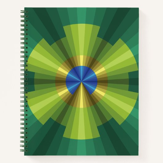 Cahier à spirale Illusion du paon (Devant)