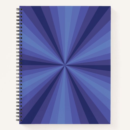 Cahier à spirale illusion optique bleu (Devant)