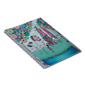 Cahier à spirale illustré de fille fantaisiste (Côté Droit)