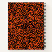 Cahier à spirale imprimé peau de léopard orange (Dos)