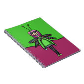Cahier à spirale, jolie fille libellule (Côté Droit)