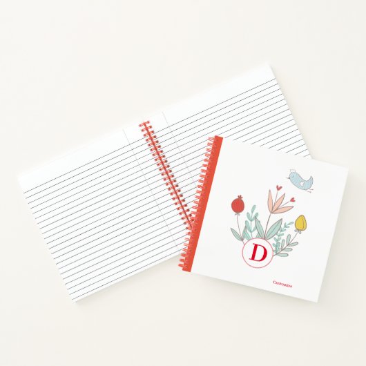 Cahier à spirale Joyeux Oiseau de Jardin (Intérieur)