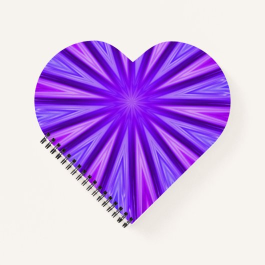 Cahier à spirale kaléidoscope violet/bleu (Devant)
