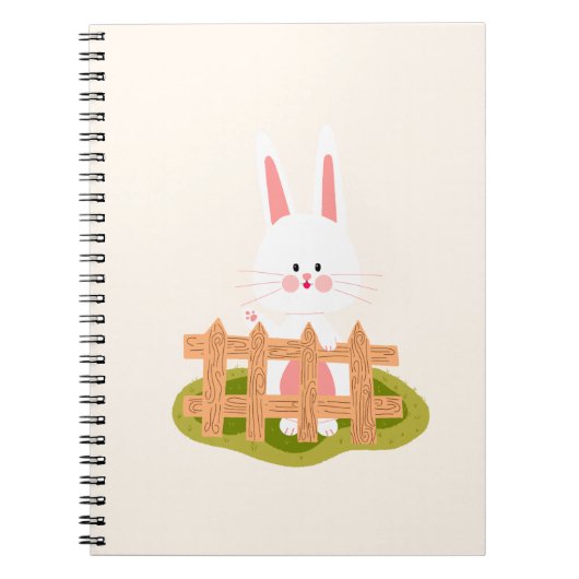 Cahier à spirale Kawaii Lapin Mignon | École adora (Devant)
