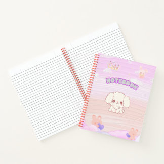 Cahier à spirale Kawaii pour enfants