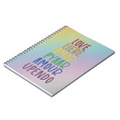 Cahier à spirale Langages de l'amour (Côté gauche)