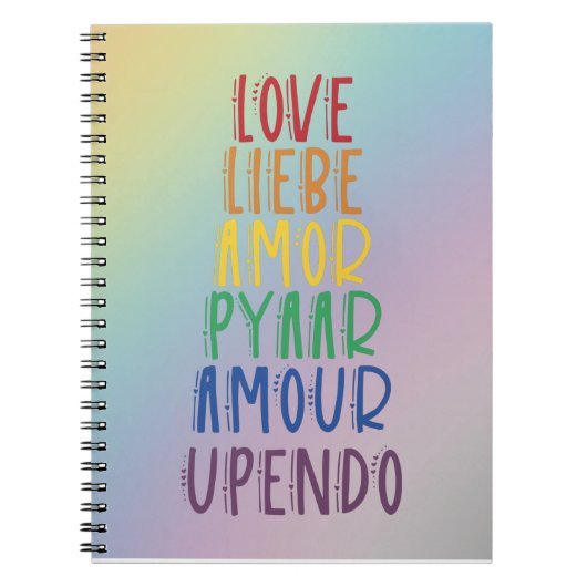 Cahier à spirale Langages de l'amour (Devant)