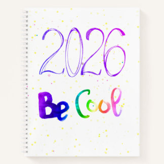 Cahier à spirale lettrage numéro année 2026 Sois c