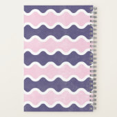 Cahier à spirale lignes ondulées rose violet (Verso)