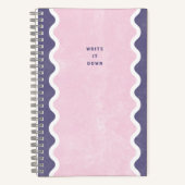 Cahier à spirale lignes ondulées rose violet (Recto)