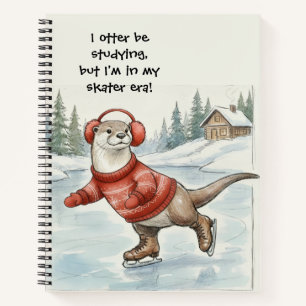 Cahier à spirale, Loutre faisant du patinage