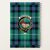 Cahier à spirale MacDonald Tartan et blason de cla (Verso)