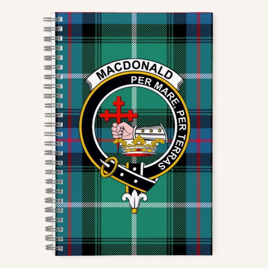 Cahier à spirale MacDonald Tartan et blason de cla (Recto)