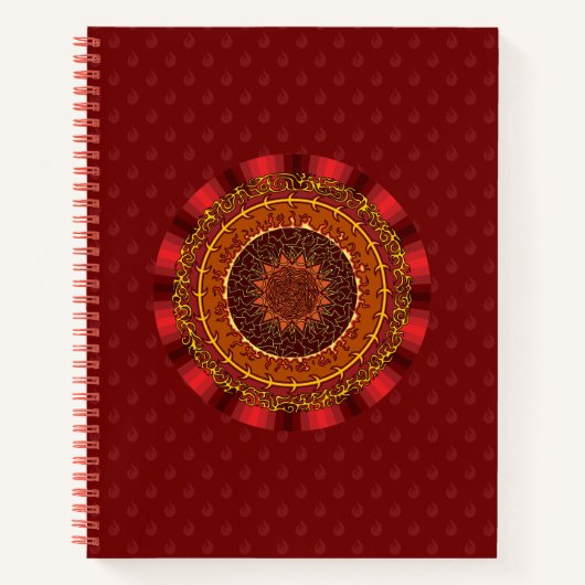 Cahier à spirale Mandala de Feu (Devant)