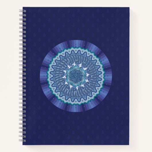Cahier à spirale Mandala d'eau (Devant)