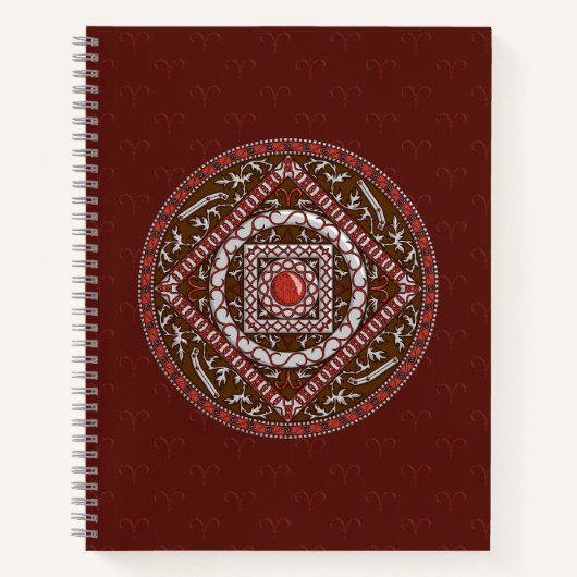 Cahier à spirale Mandala du Bélier (Devant)