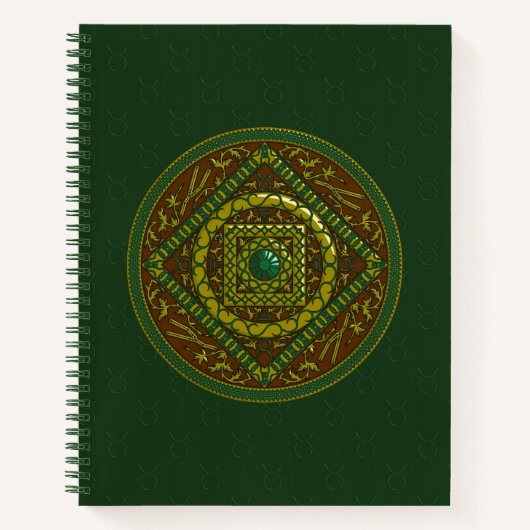 Cahier à spirale Mandala du Taureau (Devant)