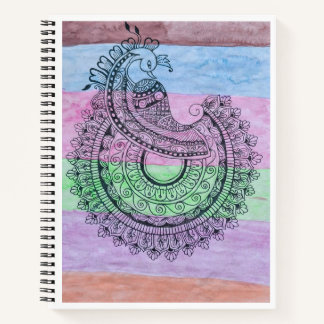 Cahier à spirale Mandala Paon