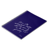 Cahier à spirale manuscrit Ne jamais cesser de nav (Côté gauche)