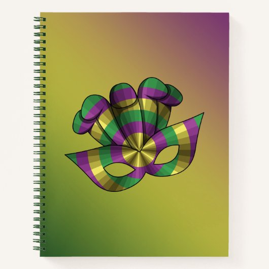Cahier à spirale Masque de Mardi Gras (Devant)