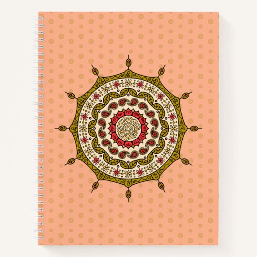 Cahier à spirale Mehndi Fantasy Gold (Devant)