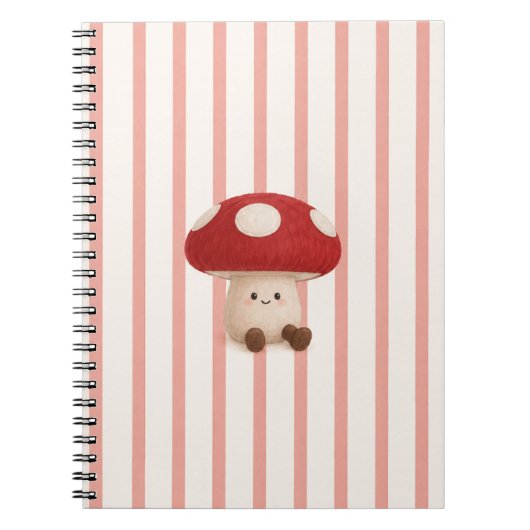 Cahier à spirale mignon champignon Kawaii (Devant)
