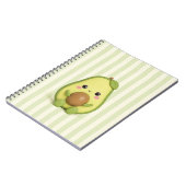 Cahier à spirale mignon Kawaii Avocat (Côté gauche)