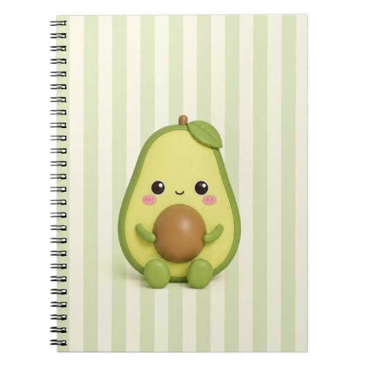 Cahier à spirale mignon Kawaii Avocat (Devant)