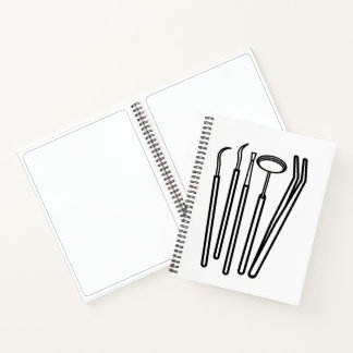 Cahier à spirale minimaliste de ligne d'outils den