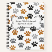 Cahier à spirale moderne neutre avec empreinte de (Devant)