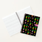Cahier à spirale monogrammé Kawaii Cactus noir (Intérieur)