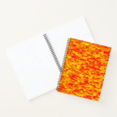 Cahier à spirale motif abstrait orange rouge jaune (Intérieur)