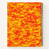 Cahier à spirale motif abstrait orange rouge jaune (Dos)