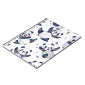 Cahier à spirale motif panda dansant mignon (Côté gauche)