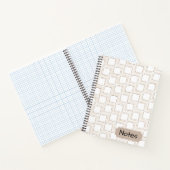 Cahier à spirale motifs carrés tombants (Intérieur)