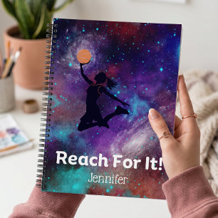 Cahier à spirale motivant pour le basket-ball fémi