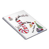 Cahier à spirale Noël Miaou Chat Souris  (Côté Droit)