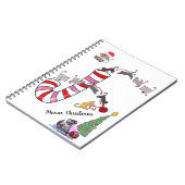 Cahier à spirale Noël Miaou Chat Souris  (Côté gauche)