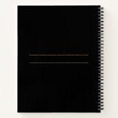 Cahier à spirale noir et or élégant (Dos)
