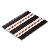 Cahier à spirale noir or rose et blanc (Côté gauche)
