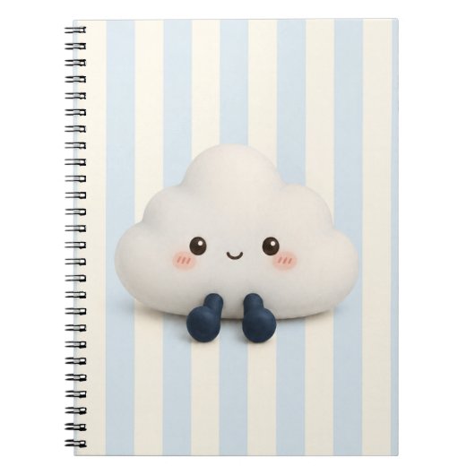 Cahier à spirale nuages mignon Kawaii (Devant)