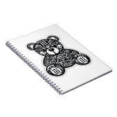 Cahier à spirale ours noir et blanc urbain (Côté Droit)