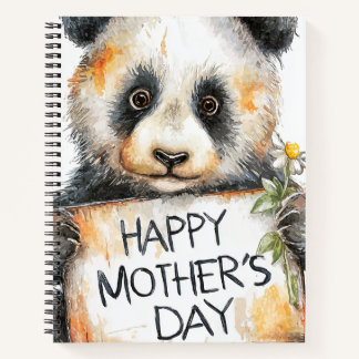Cahier à spirale Panda Bonne Fête des Mères