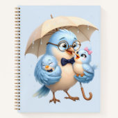 Cahier à spirale Papa Oiseau Journal d'écriture (Devant)