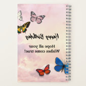 Cahier à spirale Papillon Déchiré Rêveur Lilas Ros (Verso)