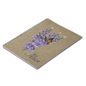 Cahier à spirale Papillon et Fleur de Lavande (Côté gauche)