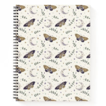 Cahier à spirale Papillon et Lune 21,59 cm x 27,94