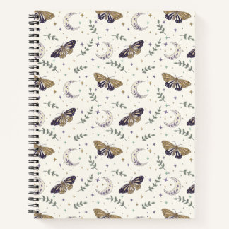 Cahier à spirale Papillon et Lune 21,59 cm x 27,94