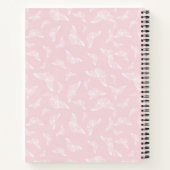 Cahier à spirale papillon rose pour femmes (Dos)